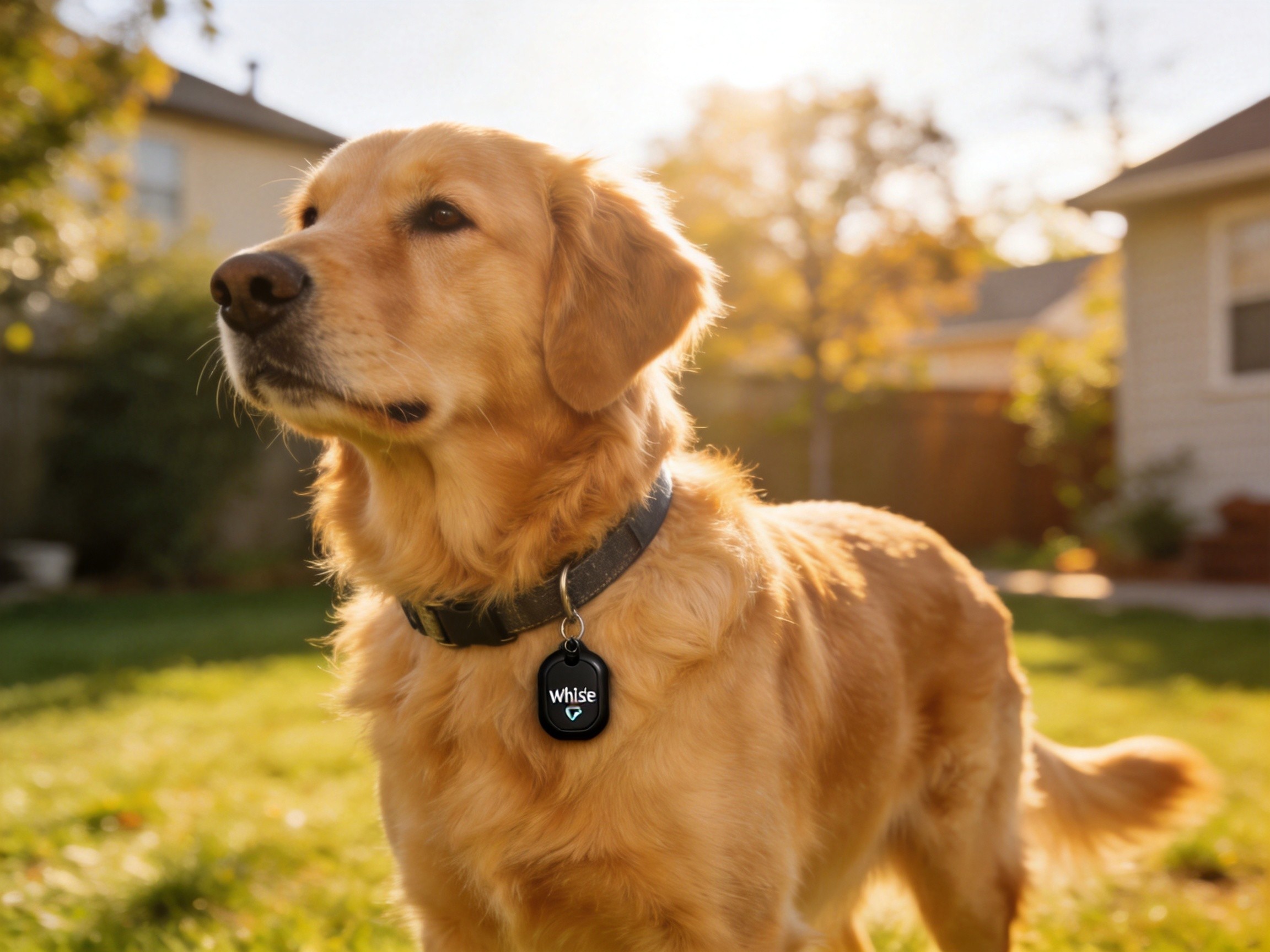 Whistle GPS Tracker on Dog Collar