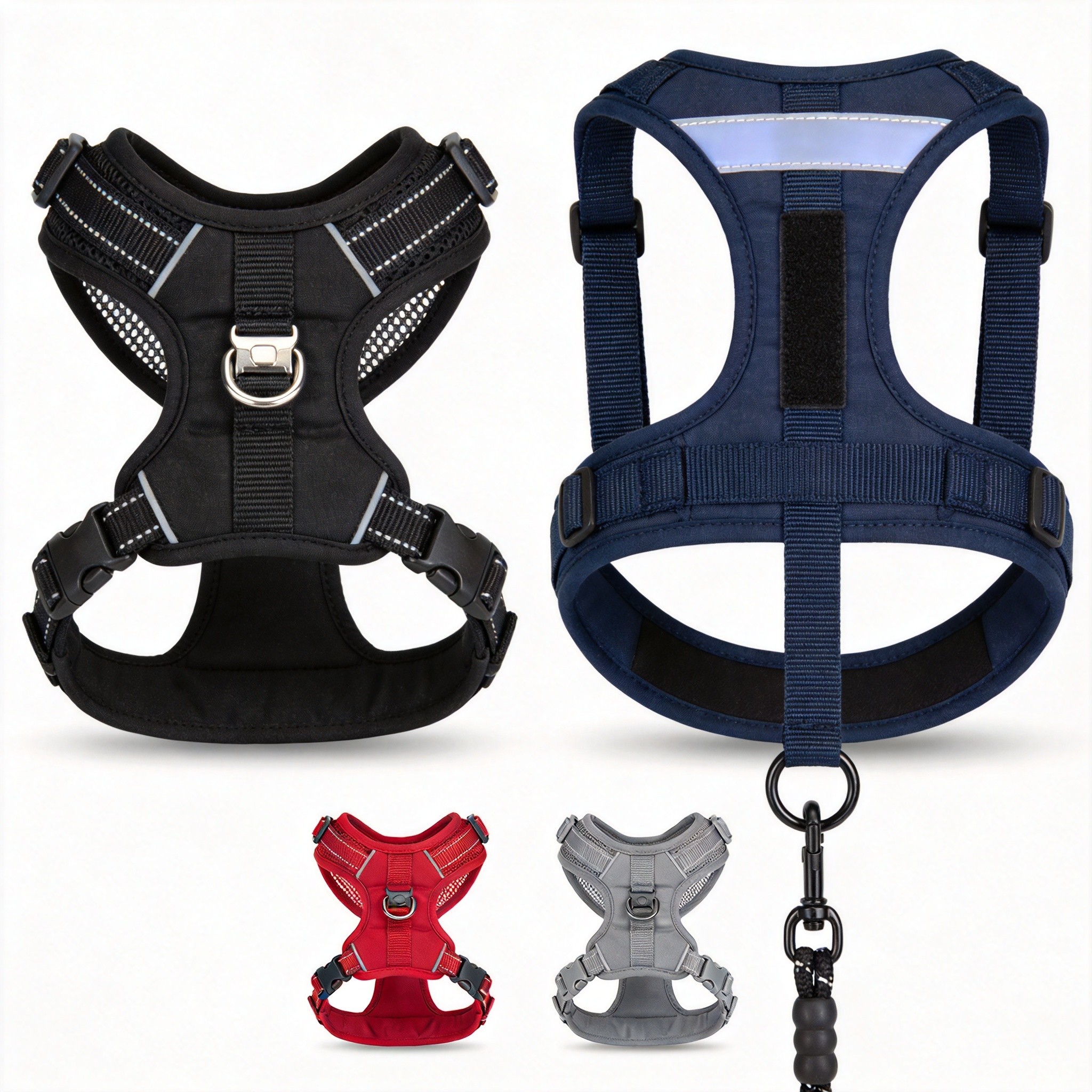 Different types of dog harnesses