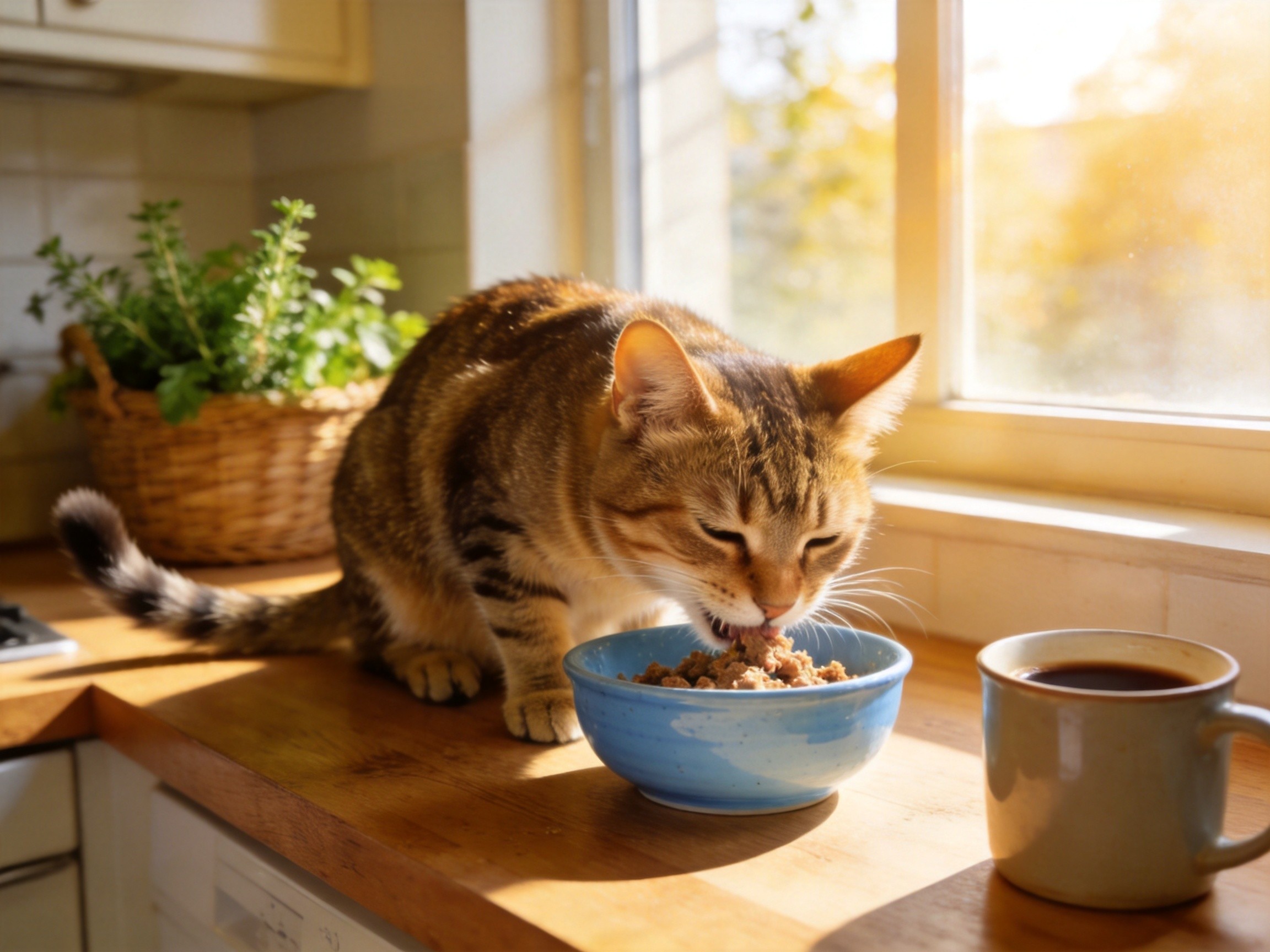 Happy Cat Eating